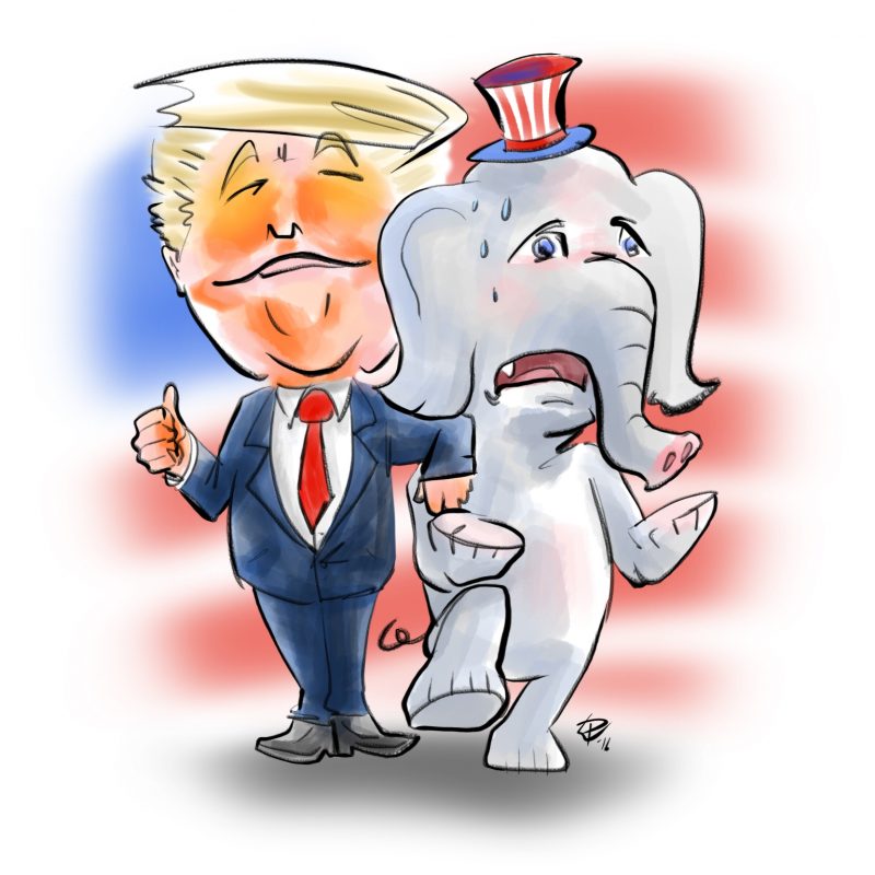 Trump and the elephant, Paul Watson